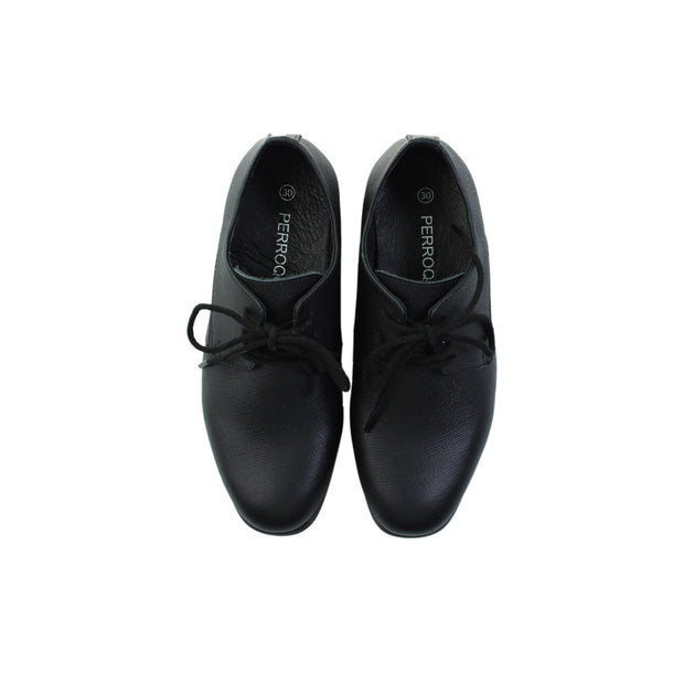 Perroquet Shoes Dressy Leather Lace Shoes - Black