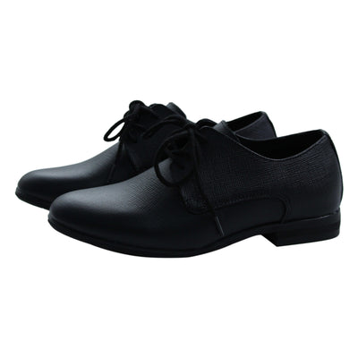 Perroquet Shoes Dressy Leather Lace Shoes - Black