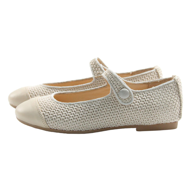 Perroquet Shoes Flyknit Cap Toe Mary Janes - Ivory