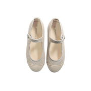 Perroquet Shoes Flyknit Cap Toe Mary Janes - Ivory