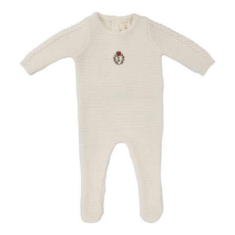 Analogie Crest Knit Footie - Cream