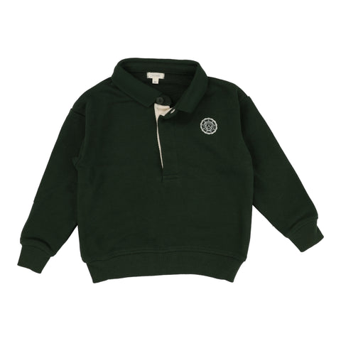 Lil Legs Logo Sweatshirt Long Sleeve Polo - Green