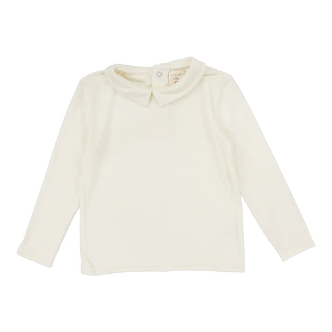 Lil Legs Collar T-Shirt Long Sleeve - Cream