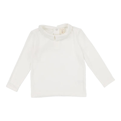 Lil Legs Collar T-Shirt Long Sleeve - Winter White