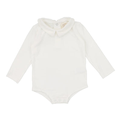 Lil Legs Collar Onesie Long Sleeve - Winter White