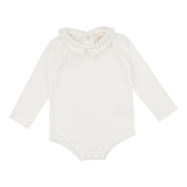 Lil Legs Collar Onesie Long Sleeve - Winter White