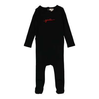 Lil Legs Gnite Footie - Black/Red