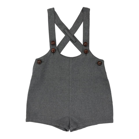 Analogie Suspender Shorts - Gray