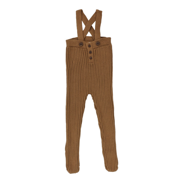 Analogie Rib Knit Overalls - Camel