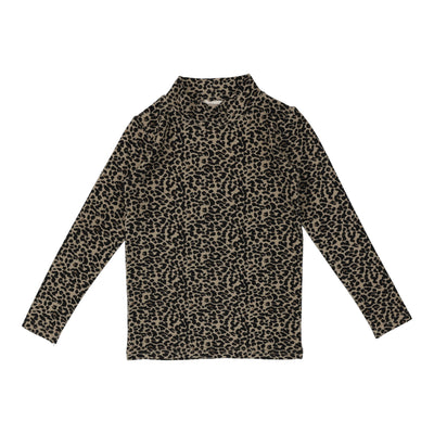 Lil Legs Printed Mockneck - Leopard