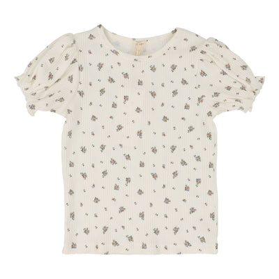 Lil Legs light floral vintage floral t-shirt short sleeve from our Printed Weekday Collection.