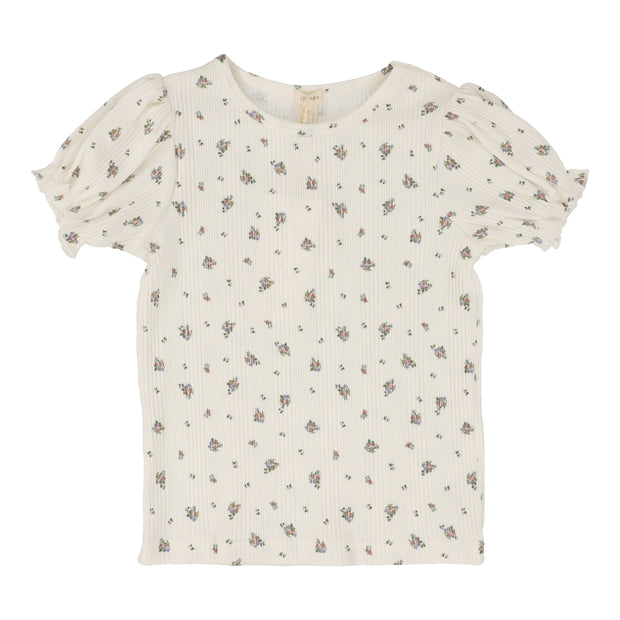 Lil Legs light floral vintage floral t-shirt short sleeve from our Printed Weekday Collection.