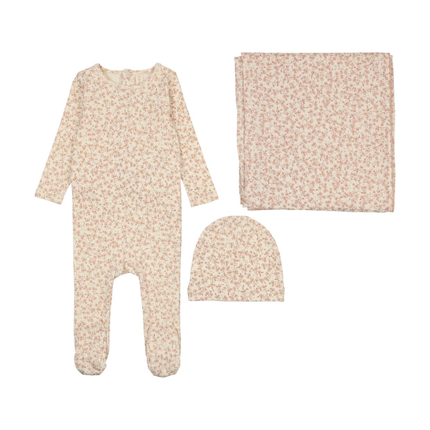 Lilette All Over Floral Layette Set - Mauve