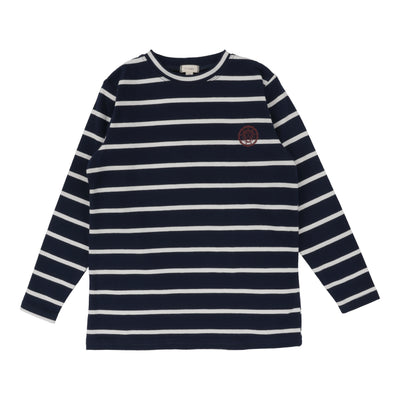 Lil Legs The Basic T-Shirt Long Sleeve - Navy/Cream Stripe