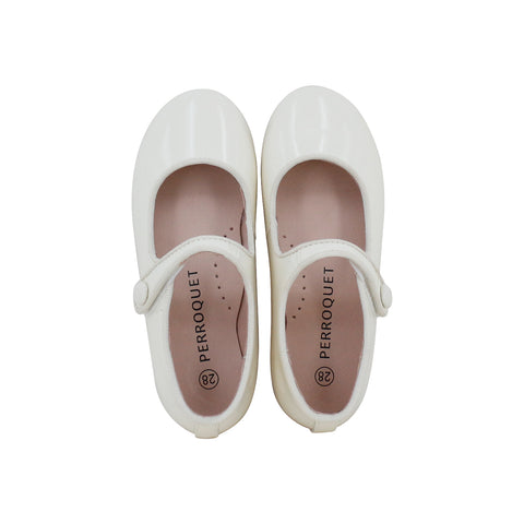 Perroquet Shoes Patent Leather Mary Janes - Ivory