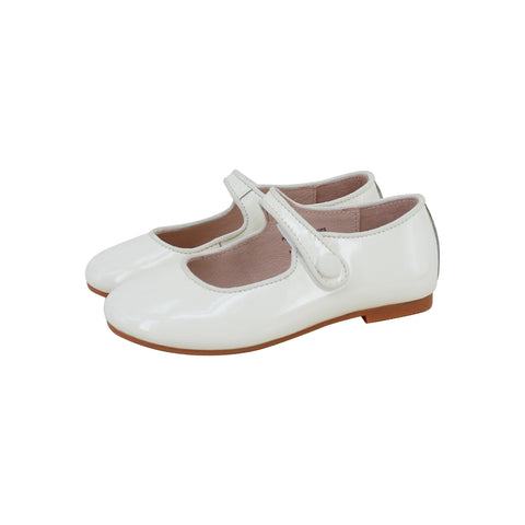 Perroquet Shoes Patent Leather Mary Janes - Ivory