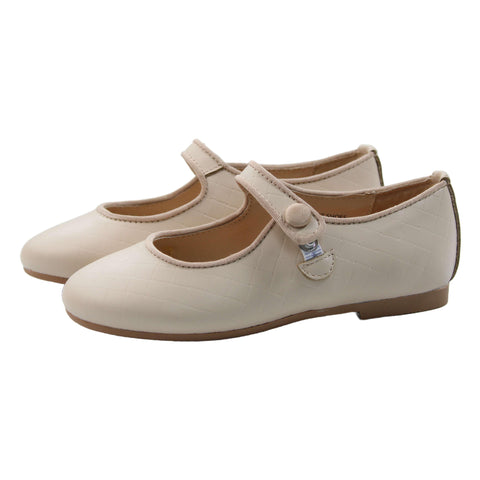 Perroquet Shoes Basketweave Leather Round-Front Mary Janes - Pink