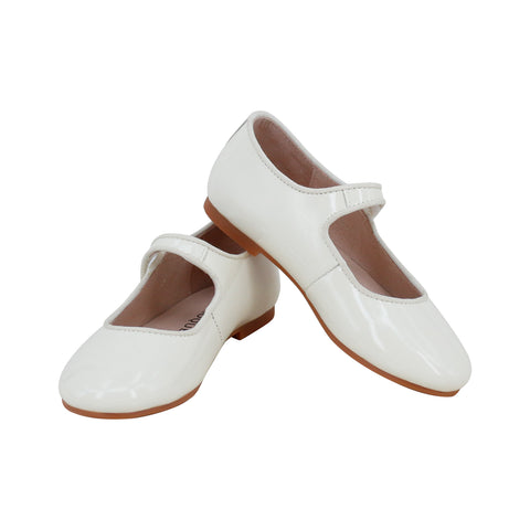 Perroquet Shoes Patent Leather Mary Janes - Ivory