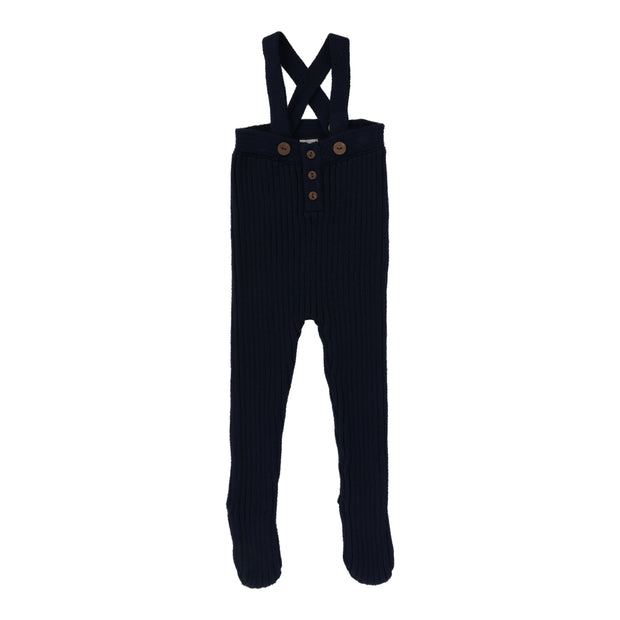 Analogie Rib Knit Overalls - Navy