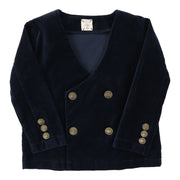 Analogie Velvet Blazer - Navy