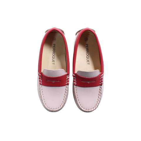 Perroquet Shoes Leather Penny Loafers - Pink/Red