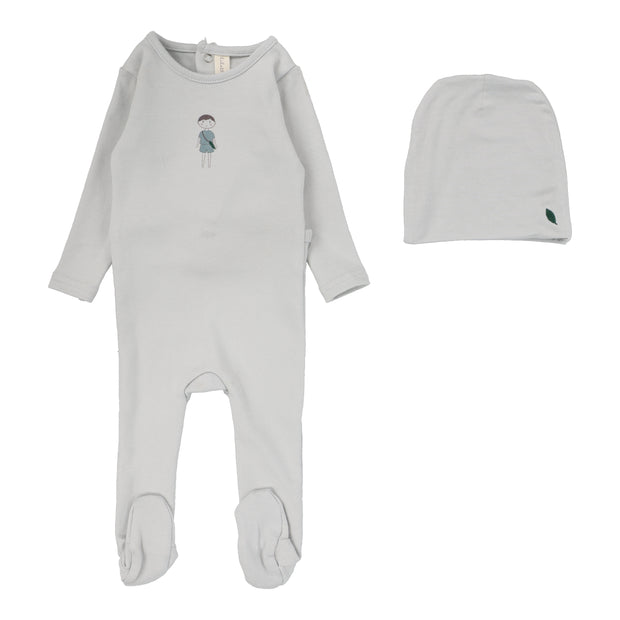 Lilette Doll Footie Set - Seafoam