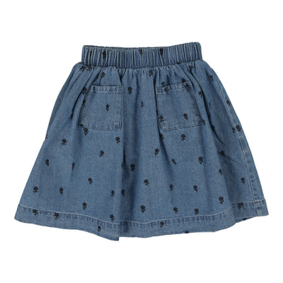 Analogie Floral Skirt - Denim (Printed Denim Collection)