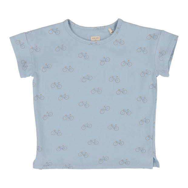 Analogie light blue all over bike t-shirt from our Graphic Denim.