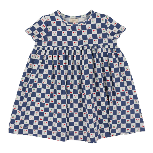 Lil Legs Checked Tulip Dress Short Sleeve - Checked Tulip