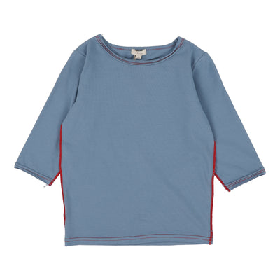 Lil Legs Basic Girls T-Shirt Three Quarter Sleeve - Blue