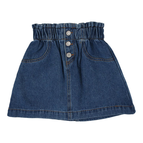 Analogie Denim Skirt - Blue (Graphic Denim Collection)