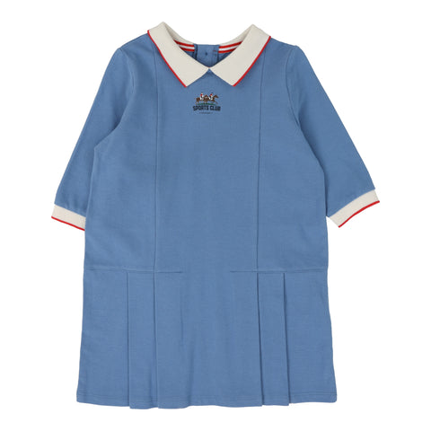 Analogie Pique Dress Long Sleeve - Light Blue (Sports Collection)