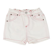 Analogie Girls Shorts - White (Graphic Denim Collection)