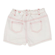 Analogie Girls Shorts - White (Graphic Denim Collection)