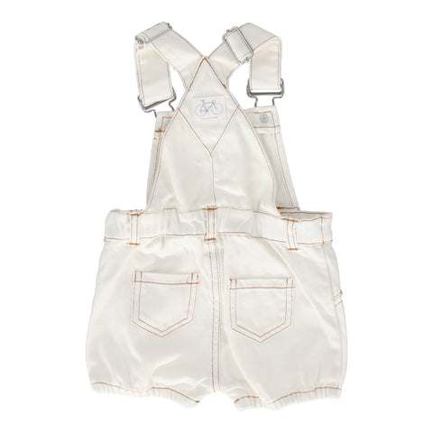 Analogie Bicycle Overalls - White (Graphic Denim Collection)