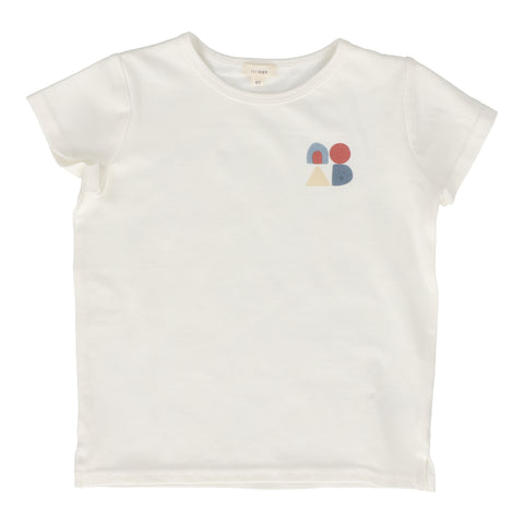 Lil Legs Boys Geometric T-Shirt - White (Printed Weekday Collection)