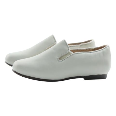 Perroquet Shoes Leather Smoking Shoes - Light Beige