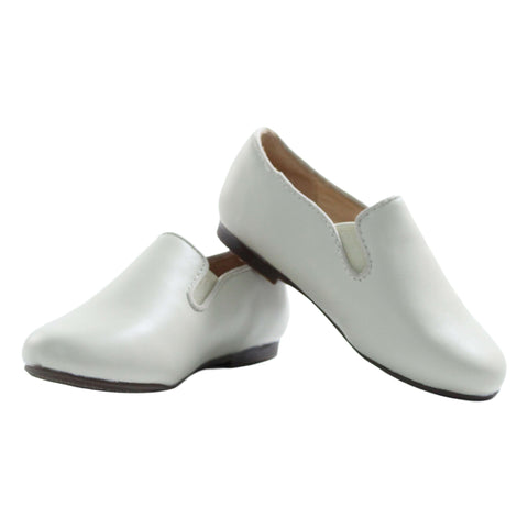 Perroquet Shoes Leather Smoking Shoes - Light Beige