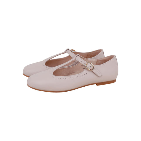 Perroquet Shoes Leather T-Strap Shoes - Pink