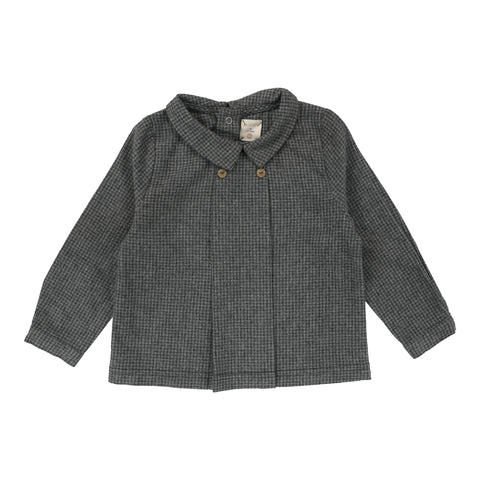 Analogie Toddler Boys Shirt - Gray Houndstooth