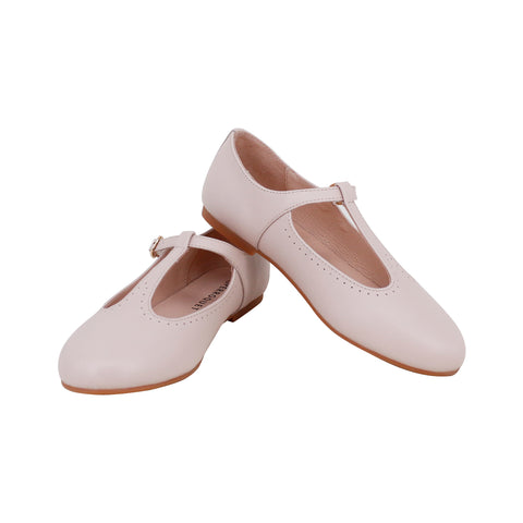 Perroquet Shoes Leather T-Strap Shoes - Pink