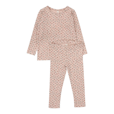 Lilette Bouquet Floral Long Sleeve Set - Rose/Floral