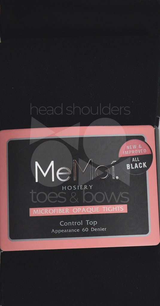 Memoi Ladies Microfiber Opaque 60 Denier Control Top Tights 2-Pack - B –  Head Shoulders Toes & Bows