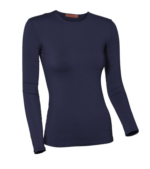 PB&J Ladies Modal Long Sleeve Shell - Navy